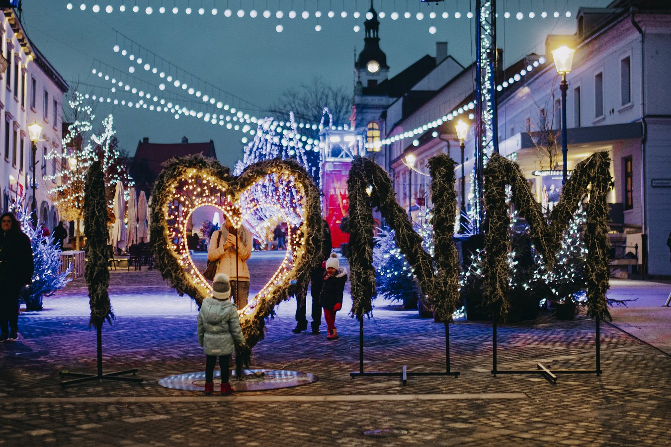 Znak I LOVE NM v decembrskem času