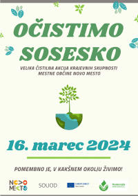 Plakat Očistimo sosesko 2024